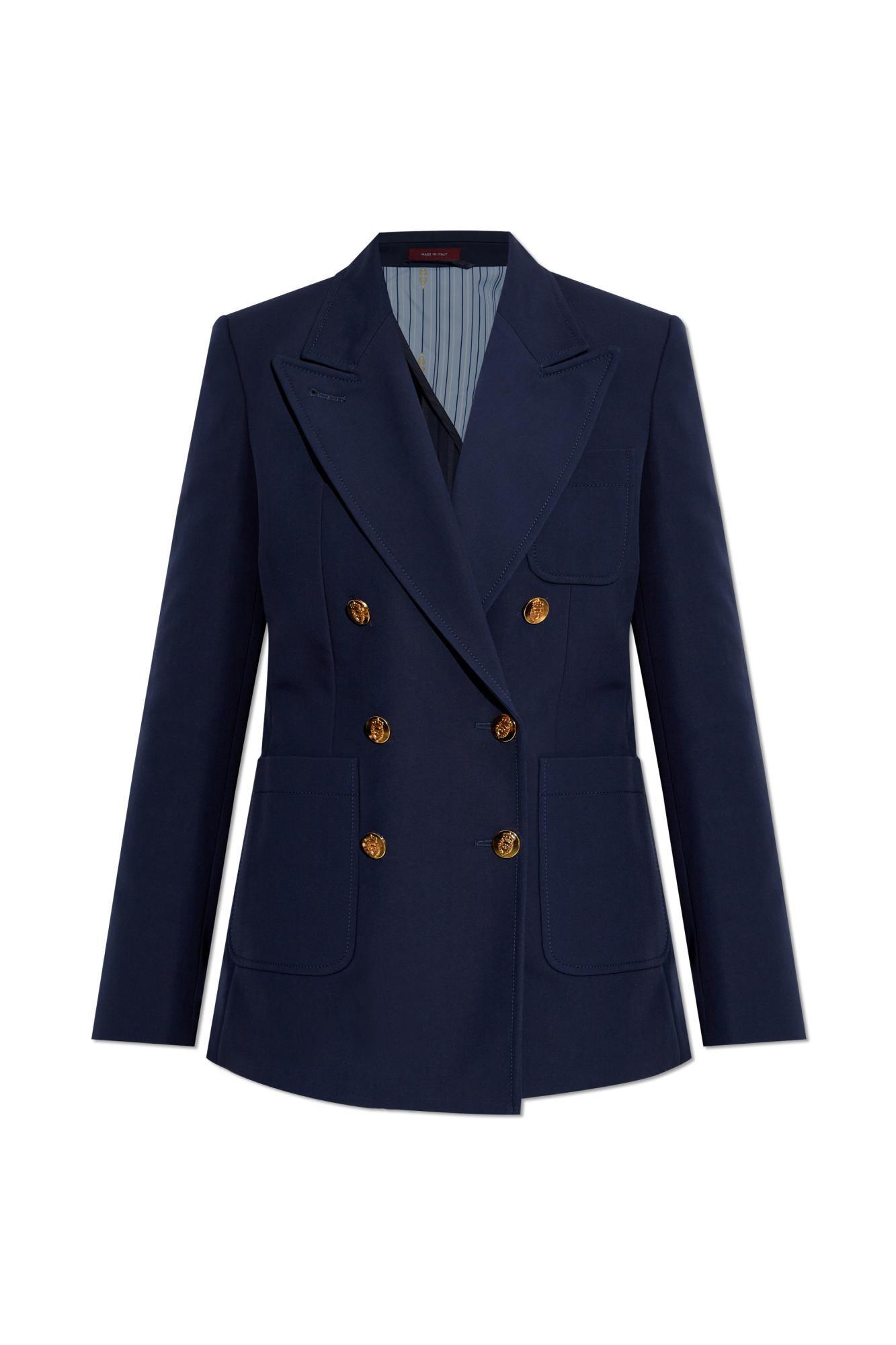 ジャケット GUCCI DOUBLE-BREASTED BLUE JACKET IN COTTON Double-breasted cotton jacket in blue | GUCCI® US